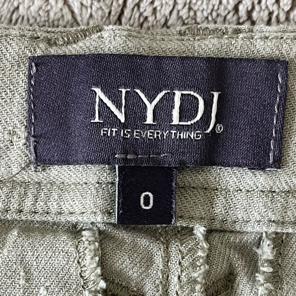 NYDJ Lift x Tuck Linen Blend Cropped Wide-Leg Pants Neutral Size 0 - Picture 7 of 16